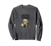 morto stanco zombie con caffè non morti mattina umore Halloween Felpa