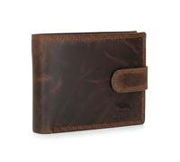 MORUCHA Portafoglio da uomo in pelle con blocco RFID, portafoglio portamonete in vera pelle Hunter con 6 scomparti per schede, finestra ID e 2 scomparti per banconote, organizer minimalista per denaro