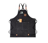 Morwealth Grembiule da barbecue, grembiule in tela 68x85cm con tracolla regolabile grembiuli da cucina con 3 tasche grembiule da donna grembiule da uomo per il giardinaggio ristorante barbecue