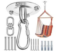 Morzejar Gancio da soffitto resistente girevole a 360 ° per appendere ganci per amaca girevole in acciaio inossidabile 304, gancio per dondolo per soffitti