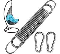 Morzejar Poltrona sospesa con Molla Swing Spring con Portata 150 kg, 2 moschettoni M10, 1 Anello Girevole e 1 Molla, in Acciaio Inox 304, per Poltrona sospesa, Sacco da Boxe e Yoga