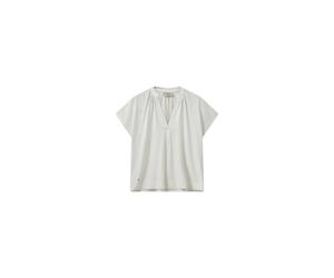 MOS MOSH - Elegante Tee con Scollo a V e Pieghe - - Blouses & Shirts - Donna - Beige - M