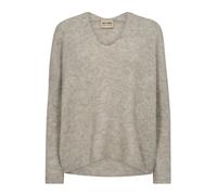 MOS MOSH - Maglione a collo a V Grigio Piuma - - Knitwear - Donna - Grigio - XS