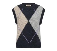 MOS MOSH - MMGanna Pattern O-Neck Knit Top - - Knitwear - Donna - Blu - XL