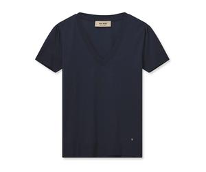 MOS MOSH - Tee Morbida con scollo a V Blu Navy - - Tops - Donna - Blu - XL