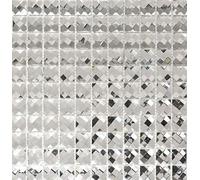 MOS130-0208_f - Piastrelle a mosaico, in vetro traslucido, 10 pezzi, colore: Bianco