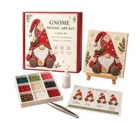 Mosaic Art Kit - Colorful Craft Pieces DIY Set | Gnome Decor Project