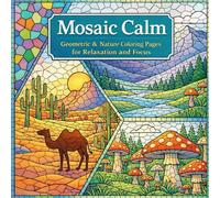 Mosaic Calm: Geometric & Nature Coloring Pages for Stress Relief Relaxation and Focus