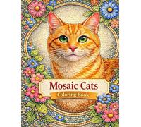 Mosaic Cats: Coloring Book