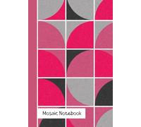 Mosaic Ruled Notebook with durable hardback cover and 126 pages of ruled paper 6 x 9 inches - dark design: handy jotter or note-taker for all your day to day needs