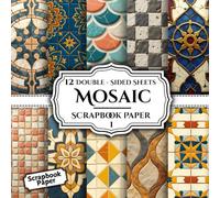 Mosaic Scrapbook Paper Part 01 |: 12 Double - Sided Sheets Perfect For Scrapbooking, , DIY Crafts, Wrapping, Junk Journals, Decoupage, Card Making, and More