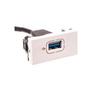 MOSAIC USB 3.0 femmina con cavo bianco 078746