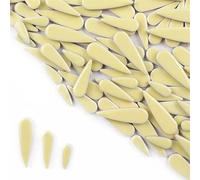 Mosaici di cristallo, Piastrelle adesive in ceramica for mosaico fai da te a forma di gocce di pioggia, mix di 3 dimensioni, multicolore, 100 g, 3,5 oz(Light Yellow)