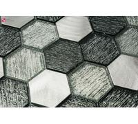 Mosaico Alluminio Acciaio Inox Piastrelle Brillante Opaco Grigio Argento 1 Qm
