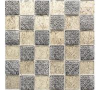 Mosaico/Aztechi Maya Inca Optik Mix Specchio Piastrelle Art: 78B-0702 10 Opaco