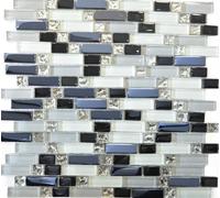 Mosaico Bianco Nero Grigio Parete Bagno Cucina 87-IL007 I 10 Mosaikplatten