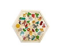 Mosaico che mette puzzle di legno di puzzle del bambino di puzzle della giungla del gioco