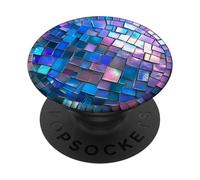 Mosaico circolare blu e viola PopSockets PopGrip Adesivo