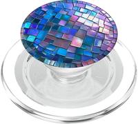 Mosaico circolare blu e viola PopSockets PopGrip per MagSafe