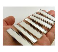 Mosaico de espejo rectangular de Aleksander Hreben de 9,5 x 5 cm. Lote de 50 piezas.