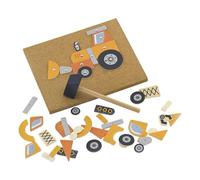 VIGA martelliera in sughero - veicoli da costruzione, 45 pezzi Montessori