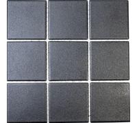 Mosaico della rete tessere di mosaico Piazza Tinta Unita Nero rutschhemmend r10b ceramica antiscivolo trittsicher Anti Slip antiscivolo piatto doccia pavimento cucina bagno