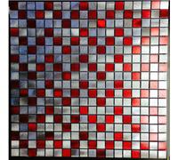 MOSAICO DI ALLUMINIO EFFETTO HI-TECH BAGNO CUCINA - MATTONELLE PIASTRELLE