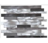 MOSAICO DI ALLUMINIO EFFETTO HI-TECH BAGNO CUCINA - MATTONELLE PIASTRELLE