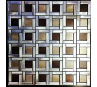 MOSAICO DI ALLUMINIO EFFETTO HI-TECH BAGNO CUCINA - MATTONELLE PIASTRELLE