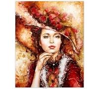 Mosaico di diamanti - donna con cappello