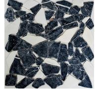 Mosaico Di Marmo Nero Botticino Pietra Naturale 44-0204 | 10 Mattonelle