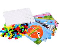 Mosaico educativo colorato con piolini per bambini