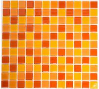 Mosaico Giallo-Arancio Rosso Arancio Piastrelle Bagno Doccia Parete 62-0802_F