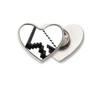 Mosaico Gioco Nostalgia Art Deco Moda Cuore Metallo Pin Spilla Clip Love