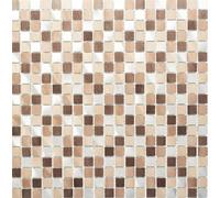 Mosaico in Alluminio Matt WB49-A971 Argento Marrone Rame Mix Beige 317x317mm