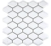 Mosaico IN Ceramica Bianco Specchio Piastrelle Doccia Cucina Parete 13MD-0101 10