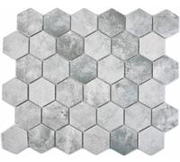Mosaico IN Ceramica Hexagon Cemento Grigio Chiaro Piatto Doccia Wand 11H-0222 I