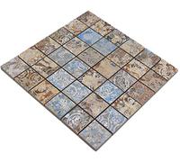 Mosaico in ceramica Medio mosaico ceramica gres porcellanato forte multicolore opaco parete pavimento cucina bagno doccia