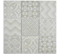 Mosaico IN Ceramica Retrooptik Opaco Beige Grigio Chiaro Doccia Wc 22B-B01 I 10