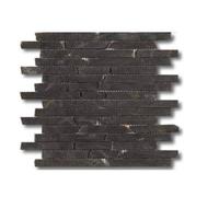 Mosaico in marmo su rete 30x30 Tetris black