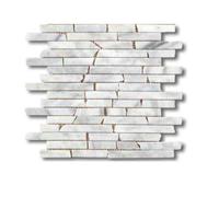 Mosaico in marmo su rete 30x30 Tetris cristal