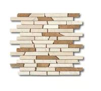 Mosaico in marmo su rete 30x30 Tetris sand
