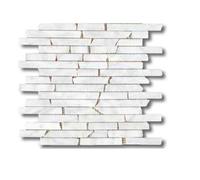 Mosaico in marmo su rete 30x30 Tetris white