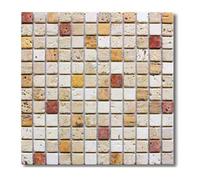 Mosaico in marmo su rete 30x30 Verona travertini