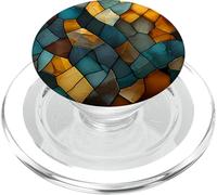 Mosaico in pietra cristallina in ambra smeraldo, un mosaico PopSockets PopGrip per MagSafe