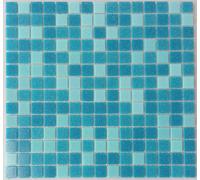 Mosaico IN Vetro Azzurro Blu Specchio Piastrelle Cucina 52-0402 10 Mosaikplatten