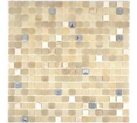 Mosaico IN Vetro Beige Specchio Piastrelle Rivestimento Muro Bagno Wc 91-0214 10