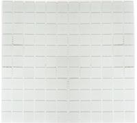 Mosaico Tessere traslucido vetro cristallo smerigliato bianco 60-0111_f|10foglie