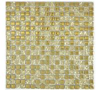 Mosaico Traslucido IN Vetro Cristallo Oro Parete 92-0707 10 Mosaikplatten