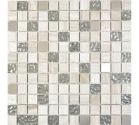Mosaico In Vetro Pietra Naturale Beige Grigio Argento Effetto Legno 10 Mosaici